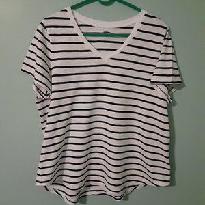 Old Navy Striped Tee; white with navy.